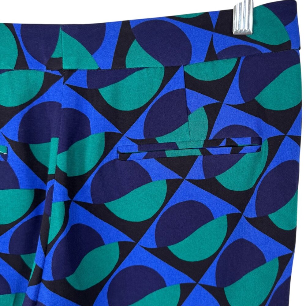 Marc Jacobs Blue and Teal patterned dress pants Size 8 - Picture 12 of 15